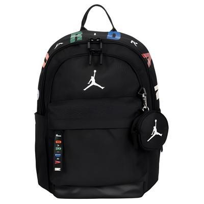 Logo Polyesterový Batoh Běžný Unisex Pár Unisex batoh Černý JD2513158AD-002