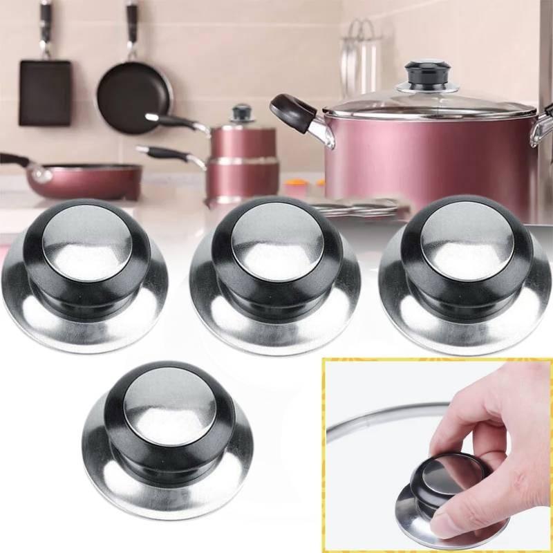 Premium Electric Wood Pot Lid Knob With Elegant Stainless Steel Top For Perfect Cooking