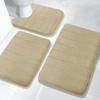 3 Pieces Memory Foam Bath Rugs Absorbent Bathroom Rugs Non-Slip Washable Bathroom Mats Bath Mats for Bathroom Floor Rugs Carpets