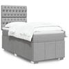 VidaXL Sommier à lattes de lit avec matelas Gris clair 90x200 cm Tissu, lit, lit à plate-forme, lit à panneaux, meuble de 3293858