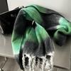 New Warm Scarf Soft Mohair Long Tassel Scarves Gradient Color Windproof Scarves Bib Outdoor Sports