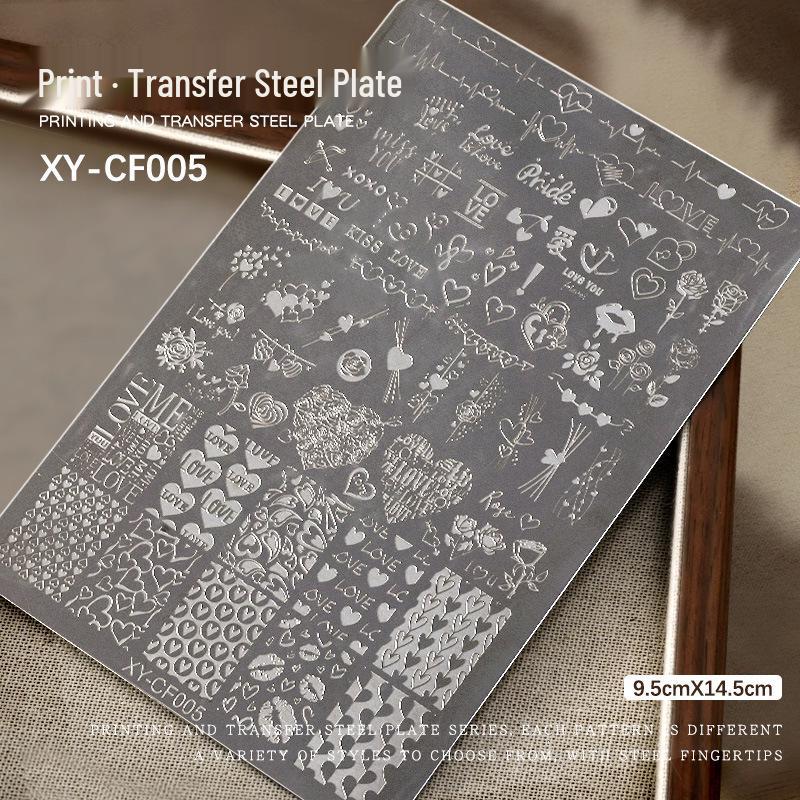 Nail Art Stamping Plate: Lace, Butterfly, Floral, French, Gingham, Leopard, Fireworks, Snake Patterns