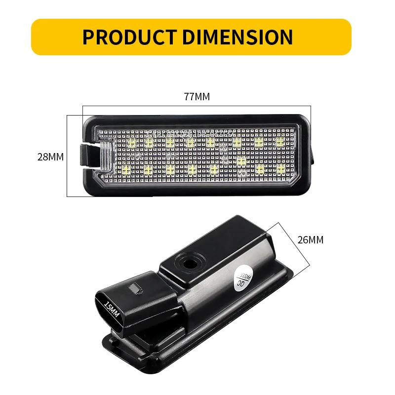 2pcs For Volkswagen Polo 6N2 9N 6R 6C LED Rear License Number Plate Light Lamp CANBus Error Free Car Accessories