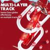 Christmas Climbing Slide Track Toy with Music and Light, Interactive Roller Coaster Playset Gift for Kids Desktop Decoration