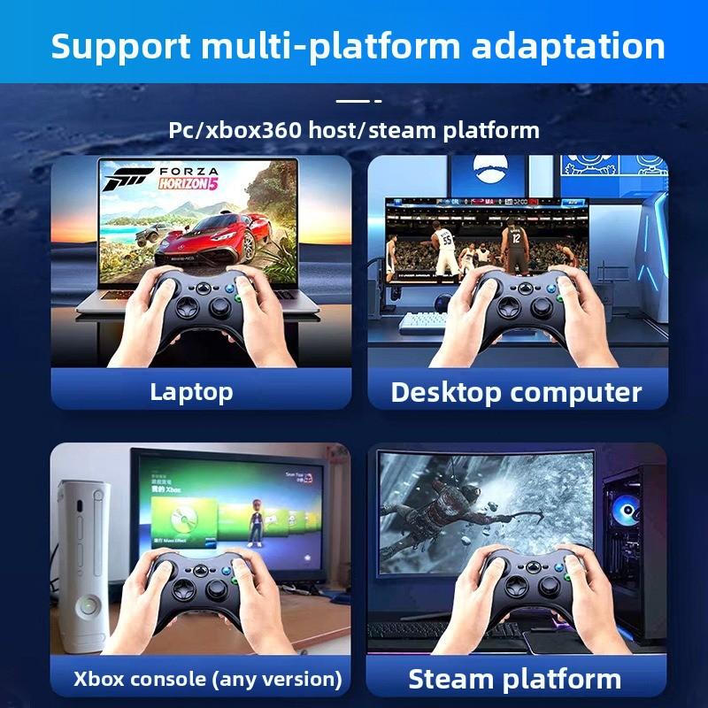 Applicable to for 360 PC TV Steam Multi-Platform Compatible Wired Gamepad with Linear Trigger 360 Handle