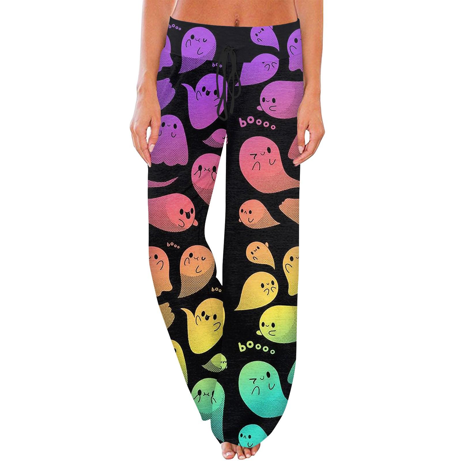 

Женские модные повседневные удобные пижамные брюки с принтом и широкими штанинами на шнурке L