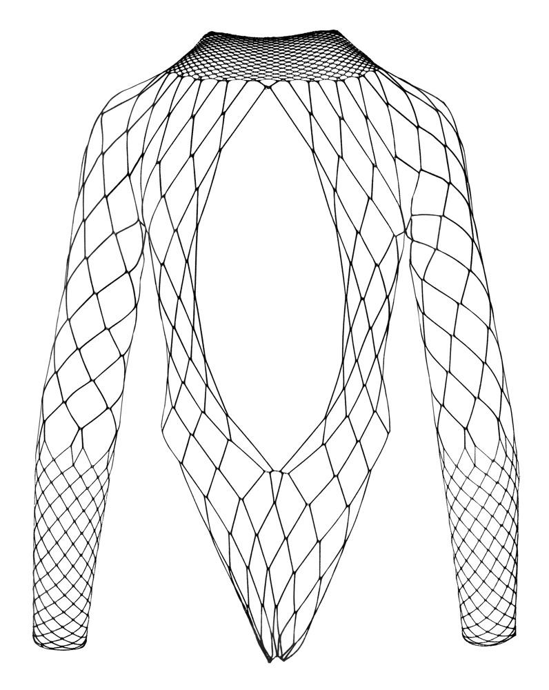 No:xqse - Sexy Bodysuit Made Of Thick Elastic Mesh Sl