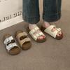 Fashion 2025 Crystal Women's Flats Slippers Fashion Platform Sandals New Summer Shoes Casual Beach Flip Flops Walking Shoes