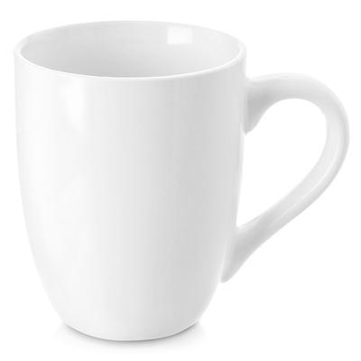 Bílý porcelánový hrnek na pití kávy, čaje, bylinek, nápojů, velký 300 ml