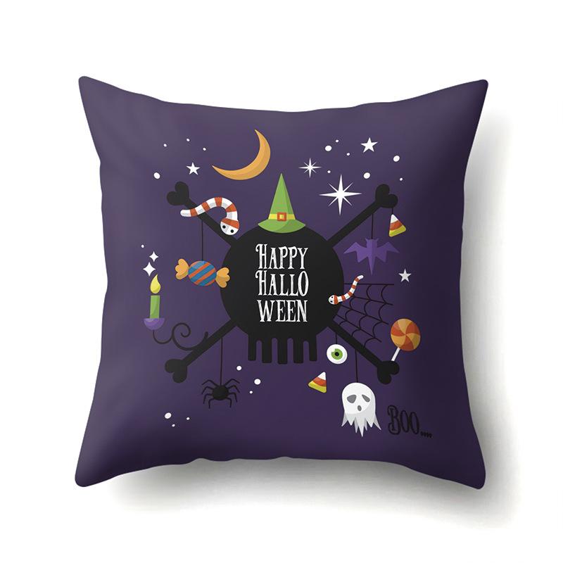 Halloween Polyester Kissenbezug Auto Lendenkissen Kürbis Sofa Kissenbezug Heim Wohnzimmer Kissenbezug
