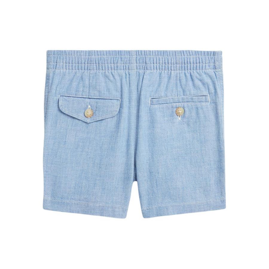 Polo Ralph Lauren SS24 Pony Embroidered Mid-Rise Straight Casual Shorts Kids Shorts Fabric-Blue CWPOSHOB4G20117-450