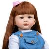 23’’ Baby Girl Cuddle for Doll Reborn Simulation Toy Lovely Heavy Weight Lifelike Toy with Rooted Hair Newborn Birthday