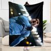 Manchester City Player Action Blanket Soft & Cozy Suitable for Seaside Office Chair Bed Four Seasons Universal Modern