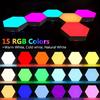 8 Pack Hexagon Light Panels - Smart RGB Hexagon LED Lights Wall Lights with APP & Remote Control Cool Music Sync Gaming Lights for Lving Room,
