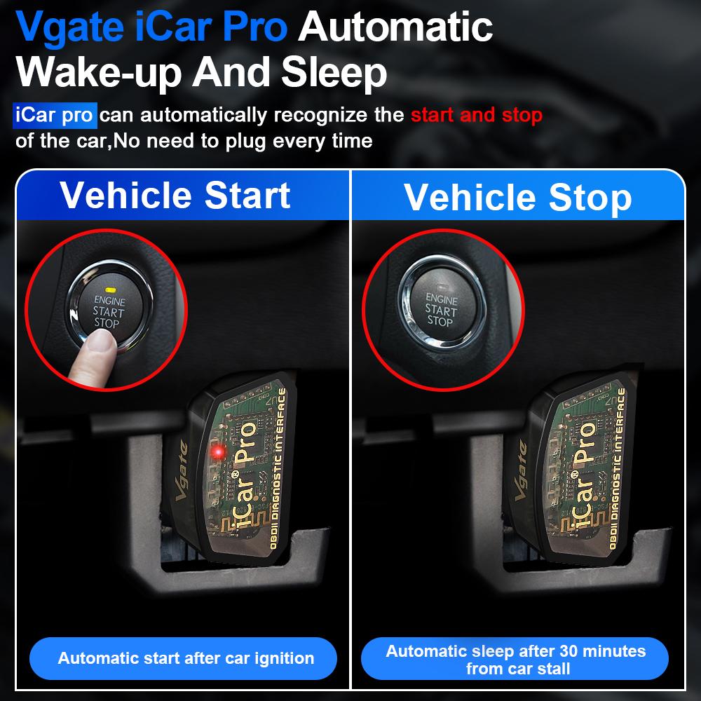 Vgate iCar Pro Bluetooth 4.0 WIFI for Android IOS ELM327 V2.3 OBD 2 OBD2 Car Diagnostic Tool BT4.0 Code Reader Scan Tool