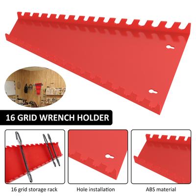 2Pcs Wrench Spanner Sorter Holder Organizer Household Tool Wall Mounted Tray Rack Storage Rail Bracket Garage Wrench Organizer