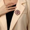 Women Brooch Hollow Flower Shape Rhinestone Anti-slip Bag Coat Collar Hat Scarf Decoration Clothes Pin Party Prom Garment Jewelry