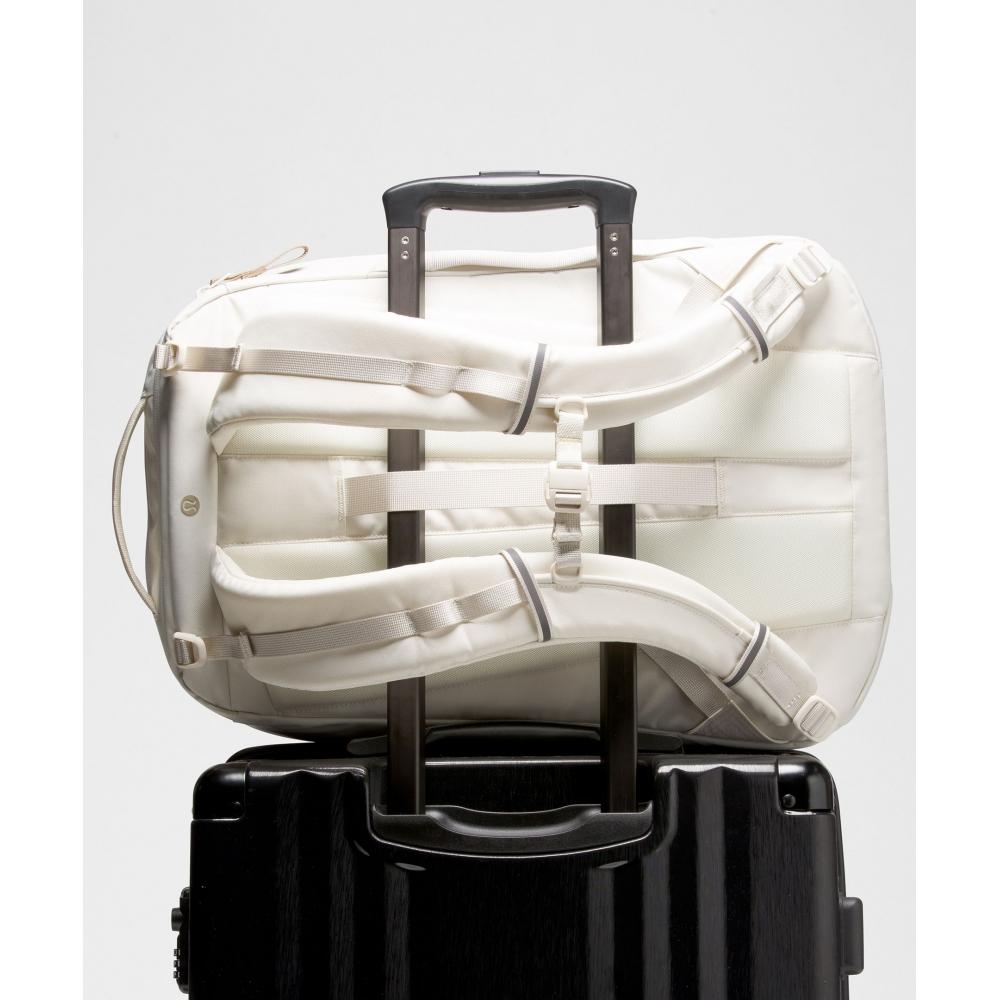 Lululemon Triple Zip Backpack 28l  Tech Canvas Light Ivory Wacky Khaki