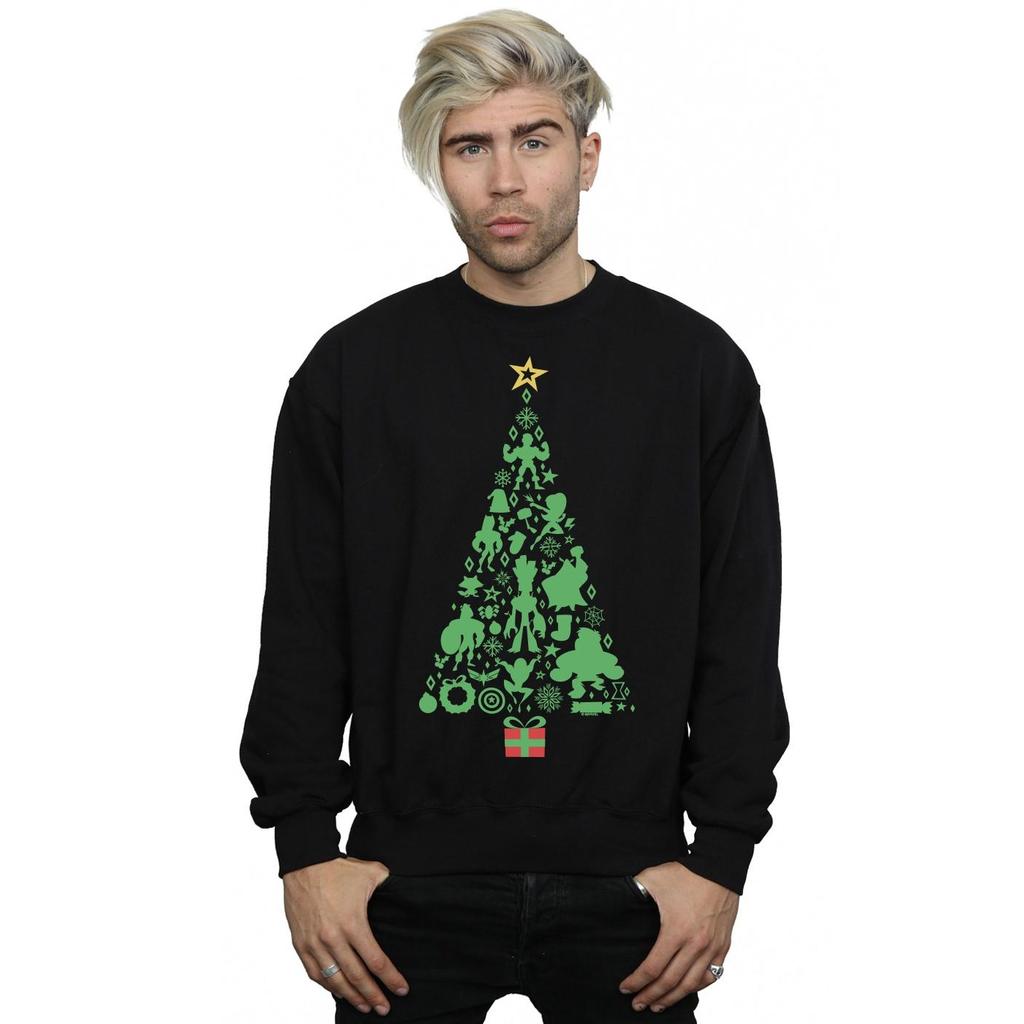 Marvel Mens Avengers Christmas Tree Sweatshirt