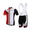 Cycling Bib Shorts Set With Short Sleeve Jersey Breathable Quick-Dry Performance Wear Road Bike Mountain Riders