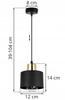 MODERN CEILING HANGING LAMP BLACK LED LAMP