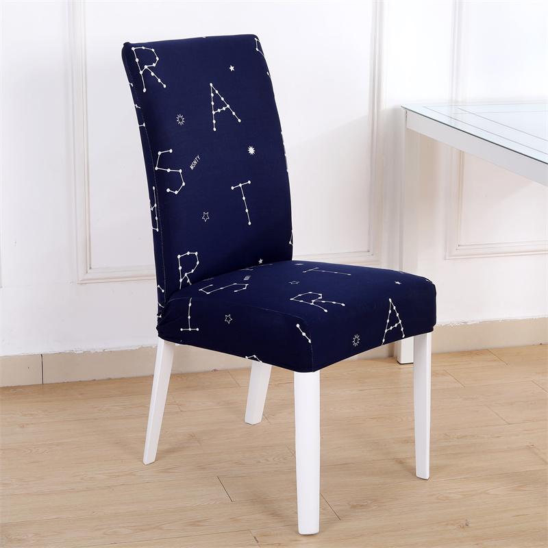 

1PC Universal Dining Chair Covers Slipcover Stretch Printed Non-slip Chairs Cover All-inclusive Durable Chair Protector Decor 1pc