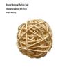 Natural Handmade Woven Rattan Teething and Chew Toy for Rabbits, Hamsters, and Chinchillas - Boredom Relief Ball