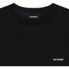 We11done Ss25 Shoulder Seam Decorative Casual Logo Printed Short Sleeve T-Shirt Unisex Tops WD-TT2-25-717-U-BK
