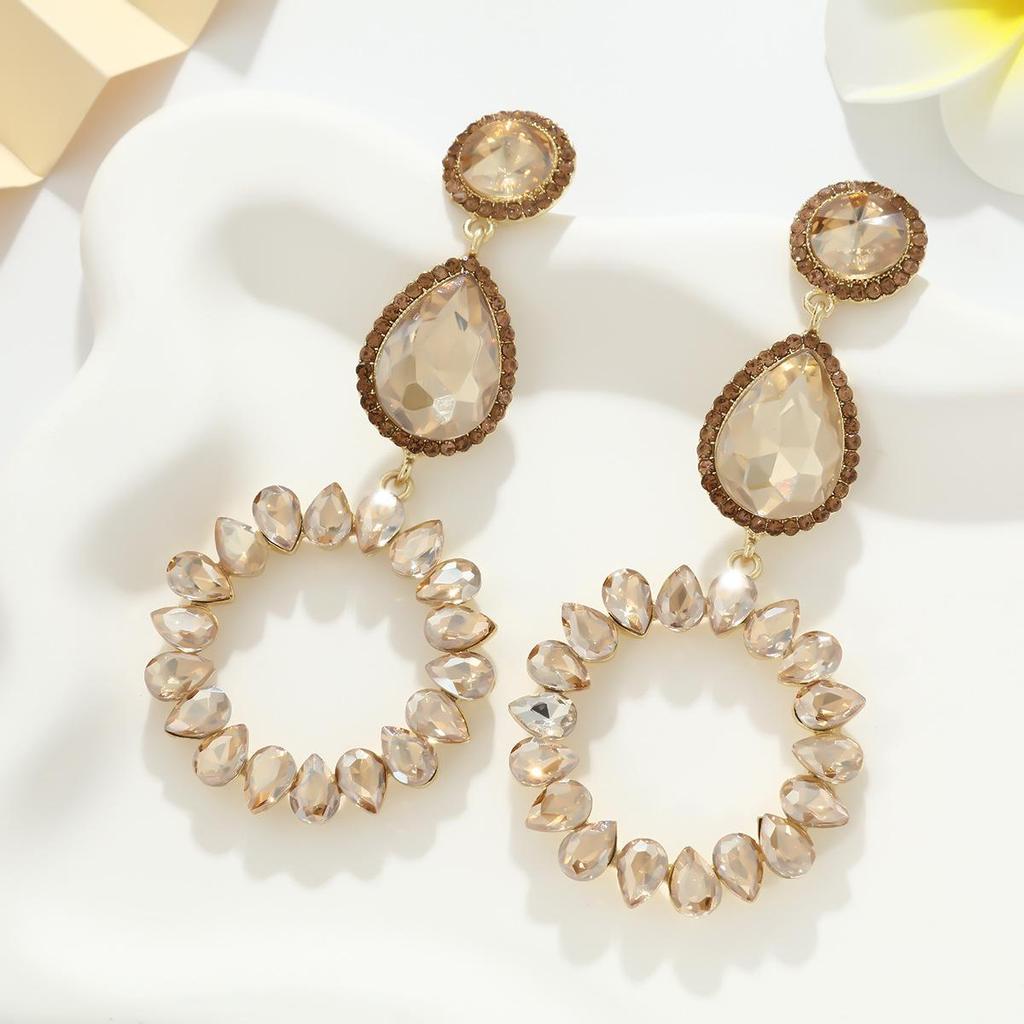 Japanese-Korean Exaggerated Waterdrop Earrings: Elegant High-End Masquerade Accessories