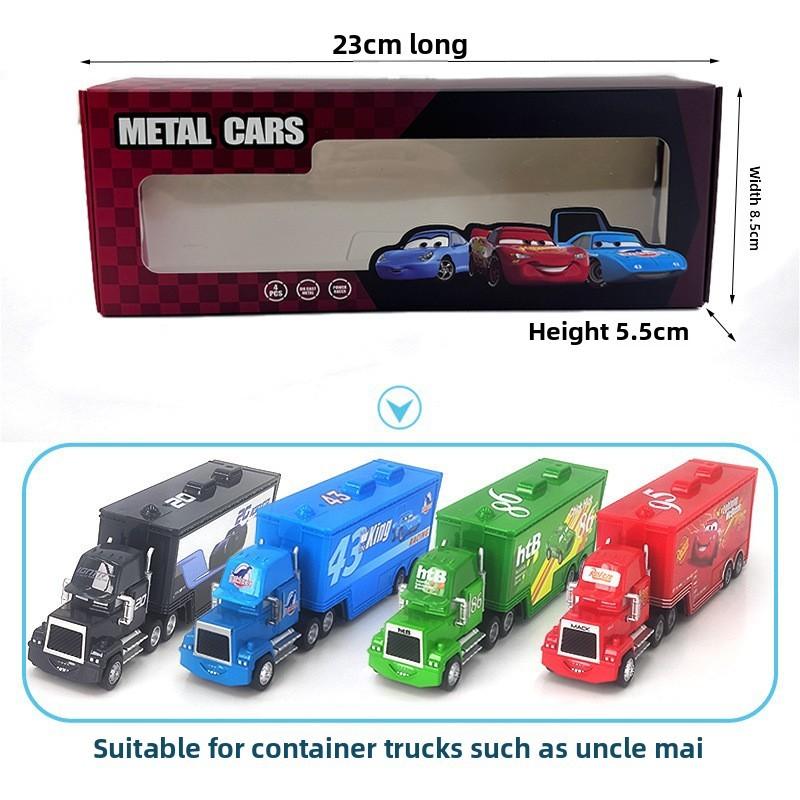 Cars Lightning Mcqueen Alloy Toy Car Set For Childrens Cartoon Gift Fun Box