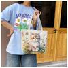 New Art and Art Student Canvas Bag Cartoon Harajuku Peripheral Large Capacity Portable Shopping Bag Cute Girl Shoulder Bag