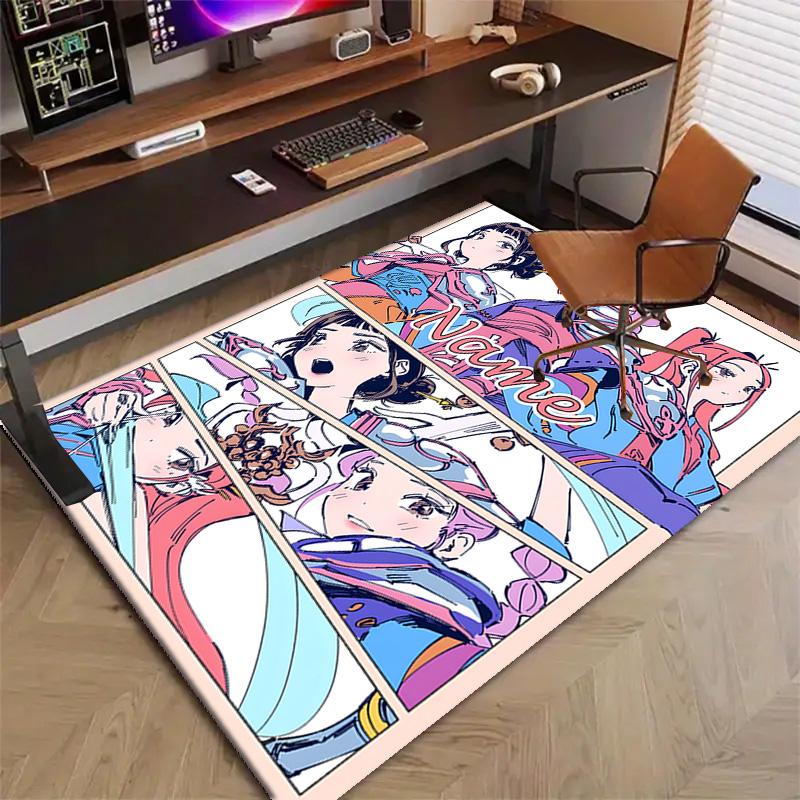 Custom KPop Demon Hunters Mat Personalized Name, Polyester Washable Indoor Entryway Rug, Gift for Christmas, Easter, Thanksgiving Day