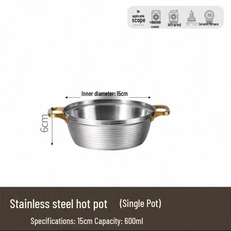 Zhis Moroccan Tagine Soup Pot, Silver, 15cm