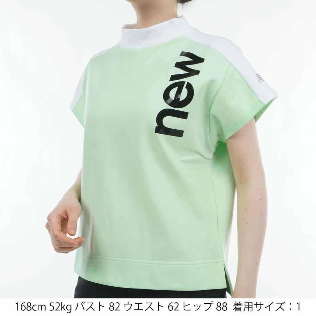 Golf Short Sleeve Mock Neck Sweatshirt Shape Green 1 [New Balance] Women's (Lightweight, Retention, Stretch) / 012-4164501 130_Light [M]