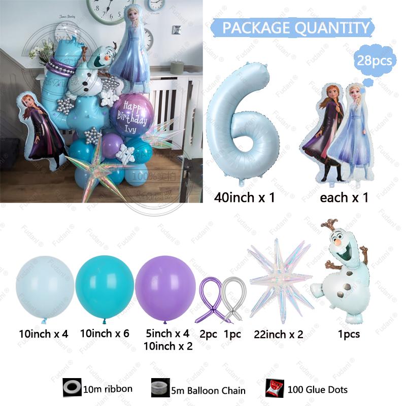 

Набор из 28 фольгированных шаров «Холодное сердце» Эльза Анна Принцесса Мультяшная тематика Украсить Декор для вечеринки по случаю дня рождения девочки, детского праздника, свадебной вечеринки Other