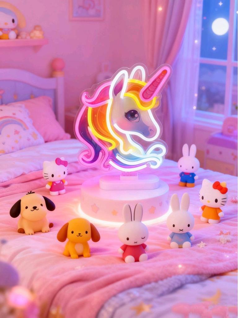 Creative Unicorn LED Neon Night Light - Perfect for Bedroom Ambiance