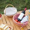 Picnic Basket Container with Handles Decorative Egg Hamper for Vegetables Sandwiches