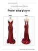 Red Luxurious Evening Gown for Socialite Banquets