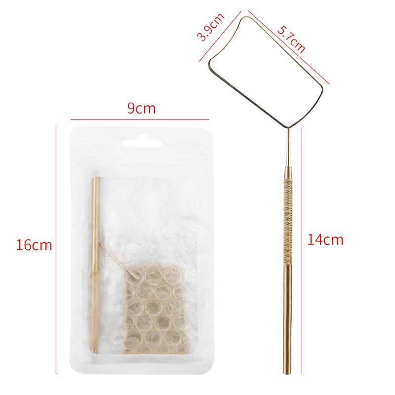 Heart-Shaped Anti-Fog Eyelash Extension Mirror - Stainless Steel, Anti-Curl Design