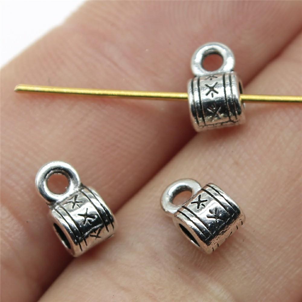 20pcs Bails Beads Connector Charms Jewelry Findings DIY Bails Beads Charms Connector Wholesale Antique Silver Color