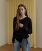 AMONG A Wrinkle Wrap Blouse_Black