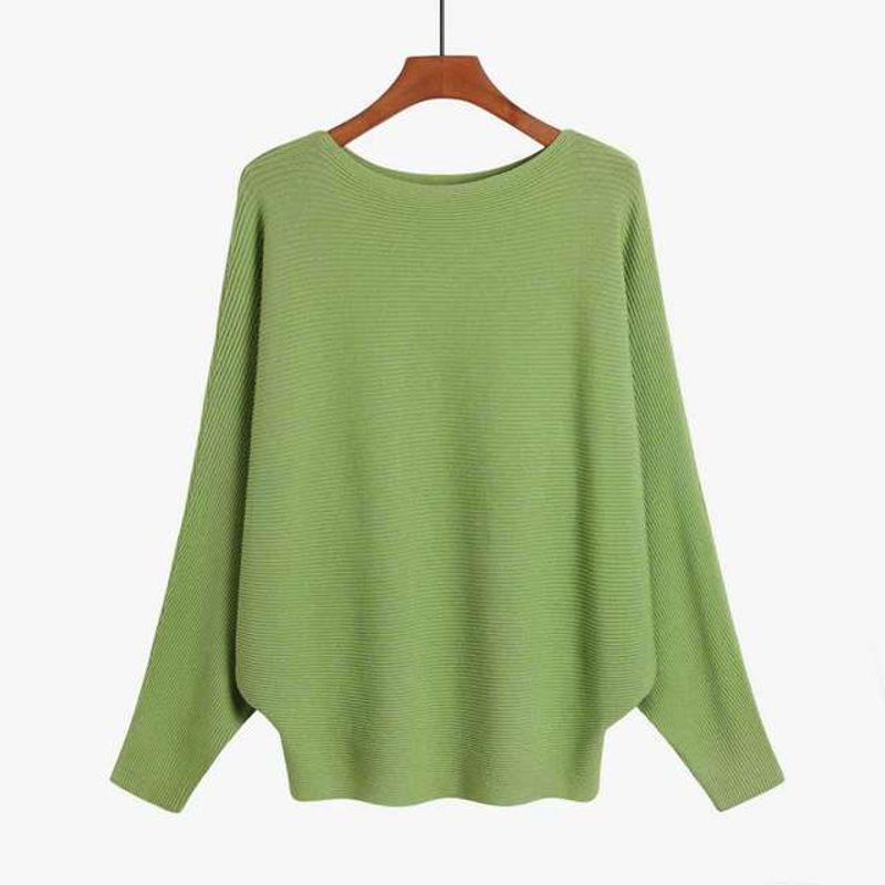 Loose Long Sleeve One-Line Collar Top Loose Long Sleeves off-Shoulder Top Female