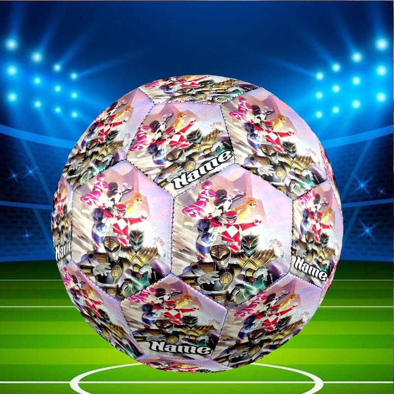 Custom Name Personalized Mighty Morphin Power Rangers-A Print Size 5 Soccer Ball Training & Match Football, for Team, Kicking, Gift for Football Enthu