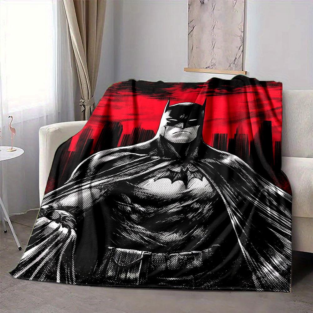 1pc batman, superhero Blanket Lightweight Flannel Throw For Sofa, Bed, Travel, Livingroom, Office, Couch, Chair, And Bed