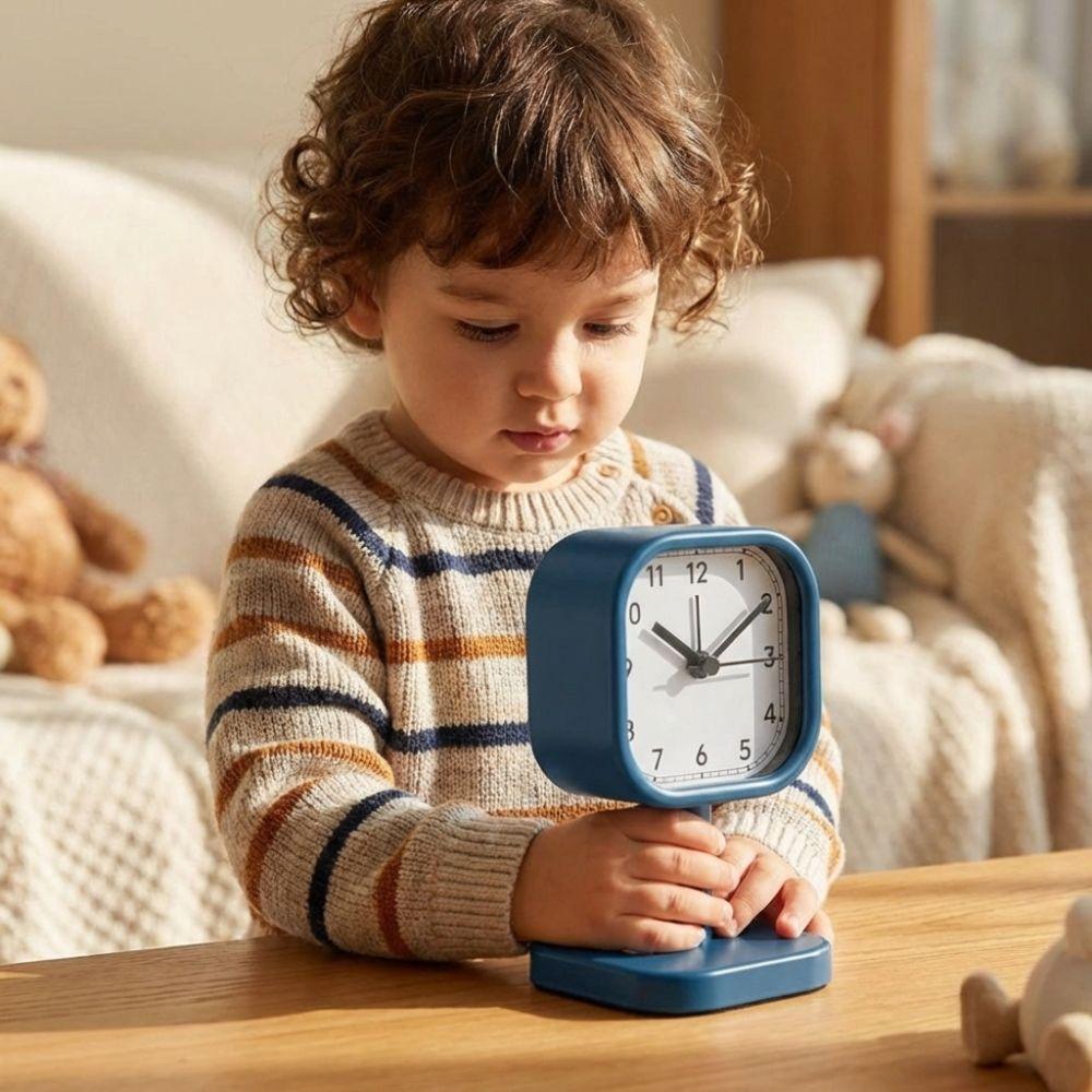 Vintage Mechanical Timer Clock Drop-proof Alarm Clock Bell Clock Desktop Stand Clock  For Children