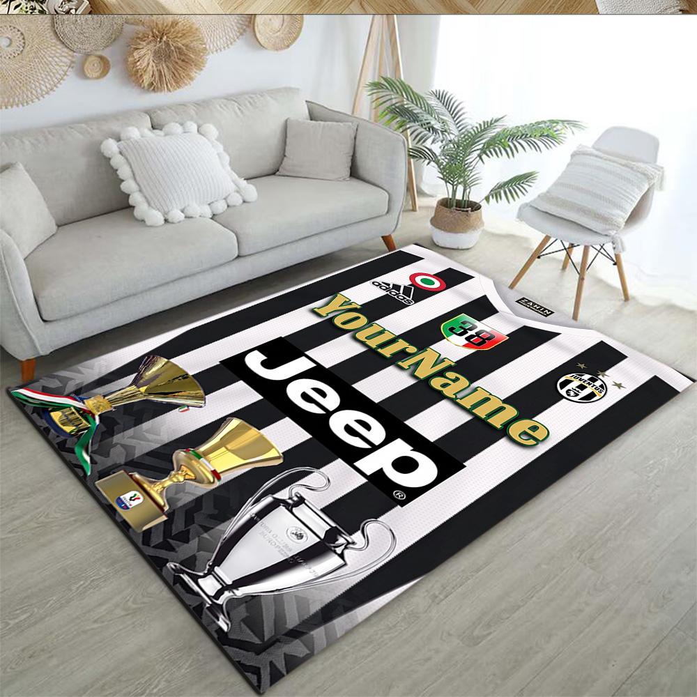 Juventus Personalized Name Carpet Suitable for Living Rooms Entryway Dormitory Decorate Room Antislip Carpet Decorate Offices Best for Christmas