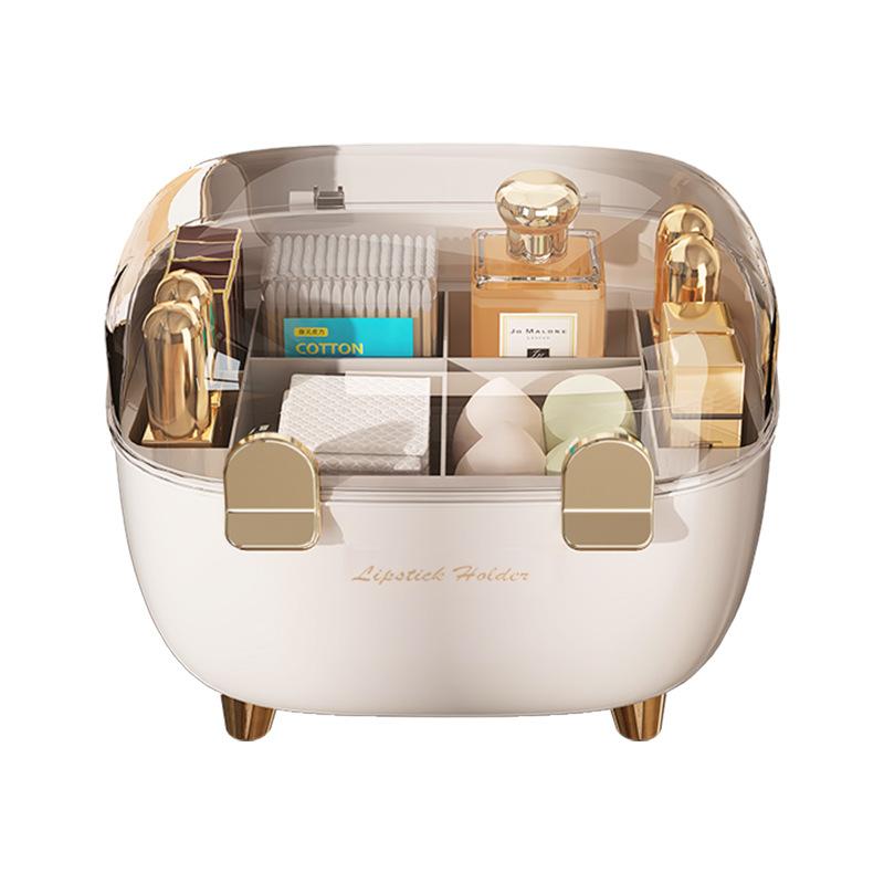Lipstick Storage Box Dustproof Desktop Cosmetic Lipstick Organizer with Cover Ins Style Lip Glaze Lipstick Storage Rack