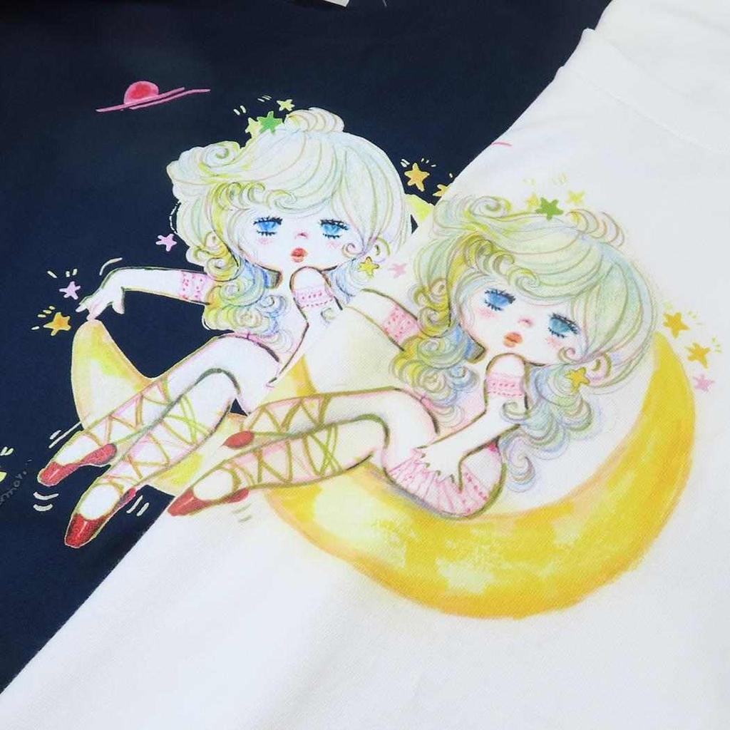 Ado Mizumori Size M T-shirt, Navy,