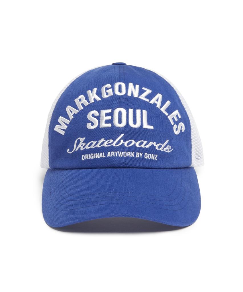 Mark Gonzales Seoul Address Mesh Cap - Blue