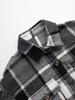 Women's Mid-Length Plaid Long Sleeve Loose Woolen Coat for Autumn/Winter, Plus Size